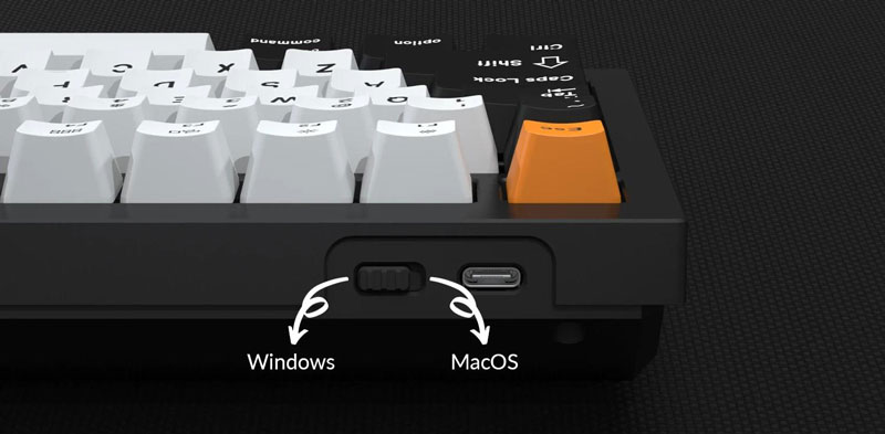 Chuyển đổi linh hoạt giữa hệ điều hành Windows và MacOS | Bàn phím cơ Keychron Q1