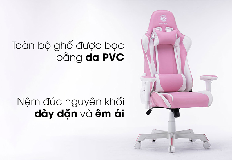 Ghế được thiết kế bởi các chất liệu cao cấp | Ghế gaming E-Dra Queen EGC225