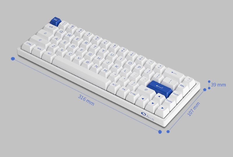Đánh giá bàn phím cơ AKKO 3068B Plus Blue on White